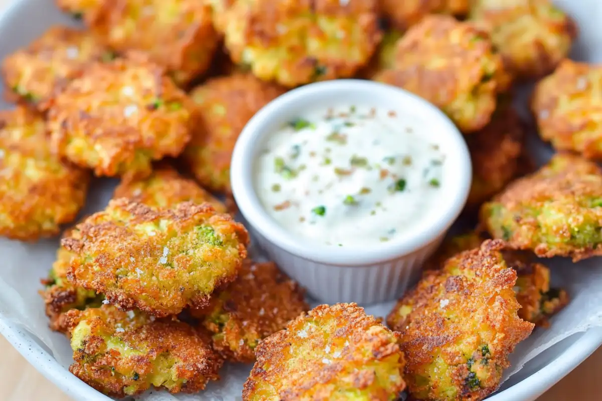 Delicious broccoli bites with a golden-brown crust