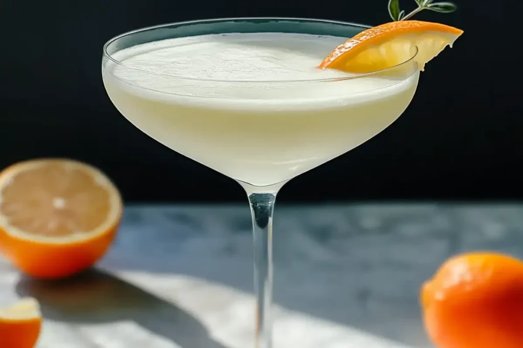 White Lady cocktail with fresh citrus and botanicals