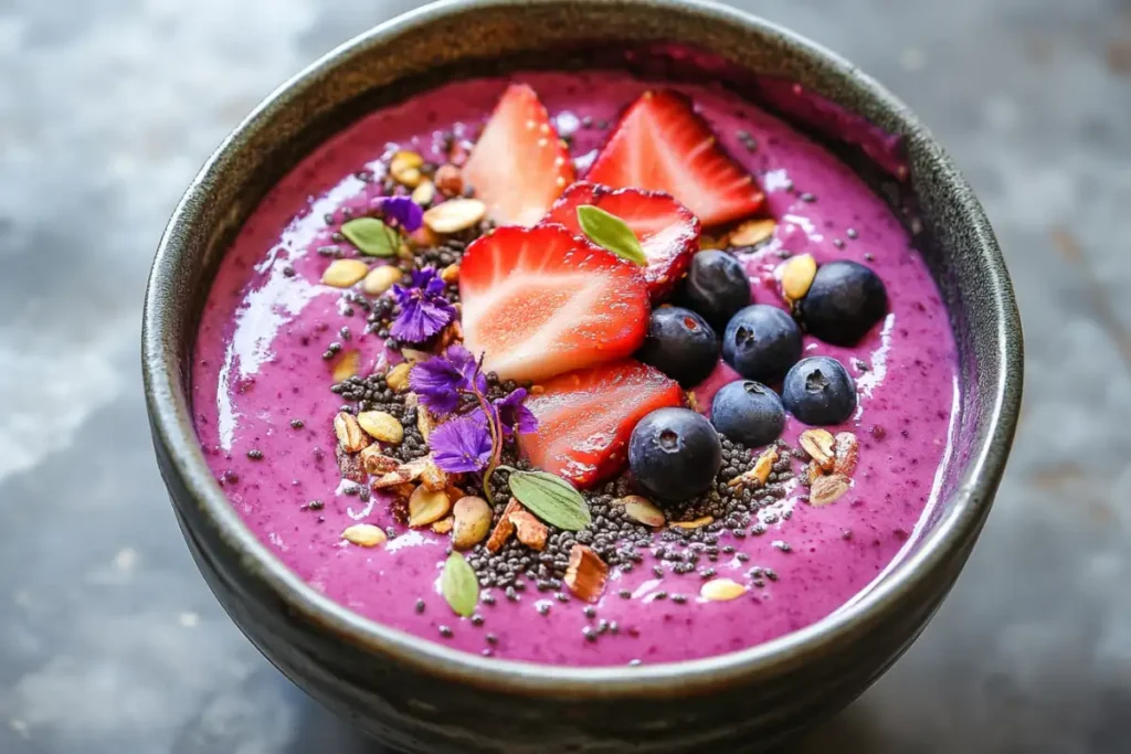 Protein-packed smoothie bowl without eggs