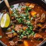 What is birria meat made of? A savory stew of goat or beef and spices.